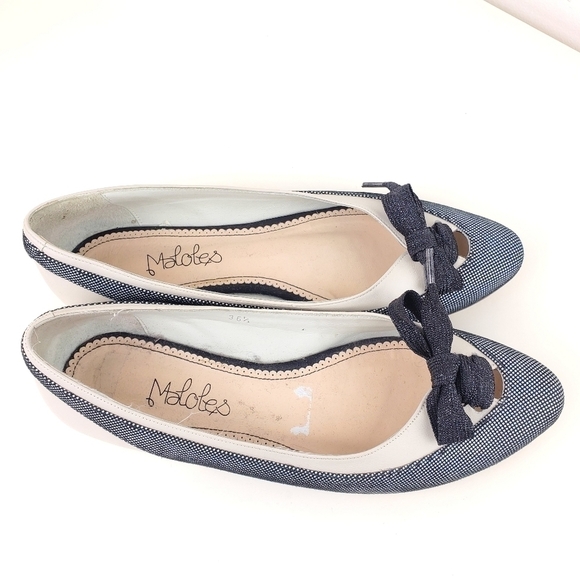 MALOLES leather flats sizs 36.5 women shoes - Picture 6 of 13